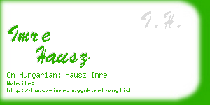 imre hausz business card